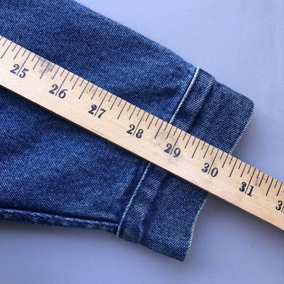 Vintage Mickey Mouse Men Small 75th Anniversary Denim Jean Jacket Disney World - Picture 9 of 12